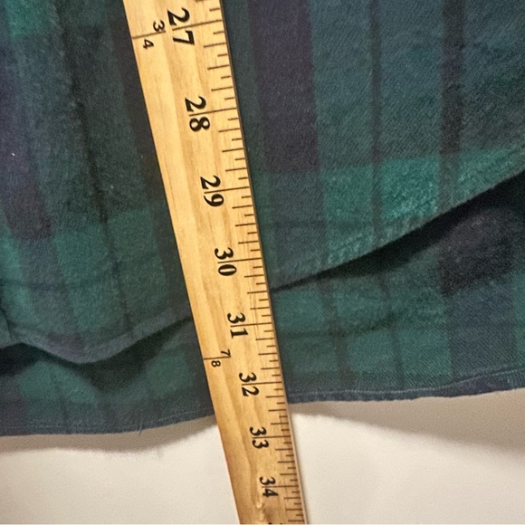 Vintage Ralph Lauren Mens Blaire Plaid Shirt Large Cotton L/S Preppy Green Blue - Picture 5 of 10